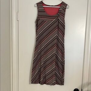 Multicolor Knit Striped Sleeveless Dress